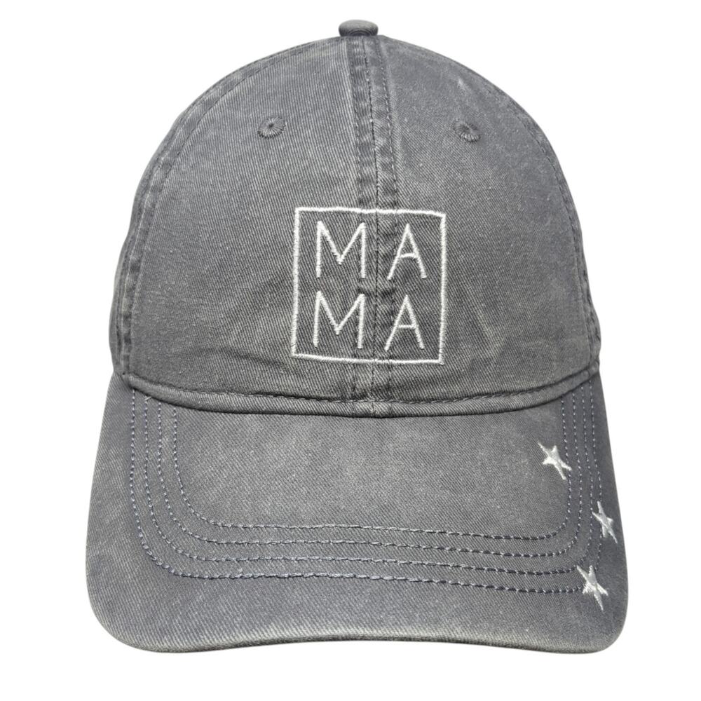 Mama Slideback Baseball Cap Gray One Size Adjustable Embroidered Home Free